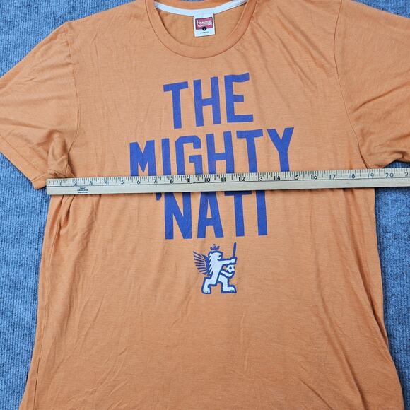 Homage Shirt Mens Large Orange The Mighty 'Nati Cincinnati USA Team Sports Y2K - Picture 5 of 8